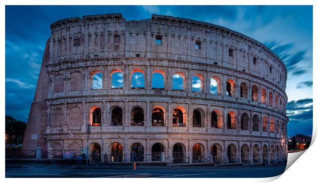Colosseum at Night Print by John Frid