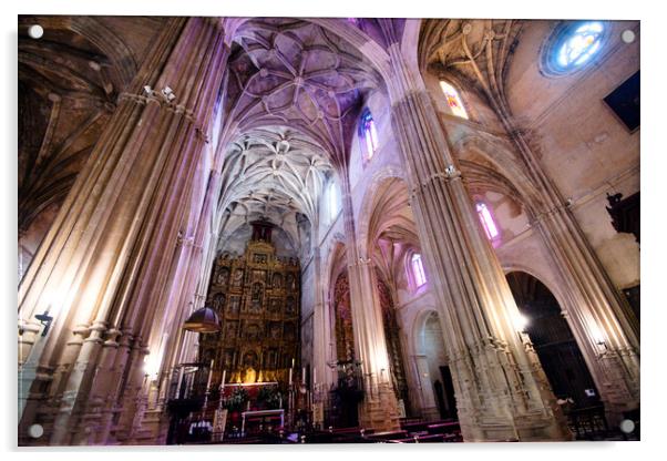 Interior of Saint Mary's Church in Carmona, Seville Acrylic by Jose Manuel Espigares Garc