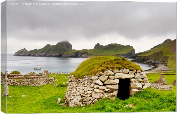 A view of Hirta Bay, St. Kilda, Outer Hebrides Canvas Print by Navin Mistry