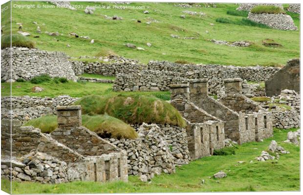 The ruins of the Main Street, Hirta, St. Kilda, Ou Canvas Print by Navin Mistry