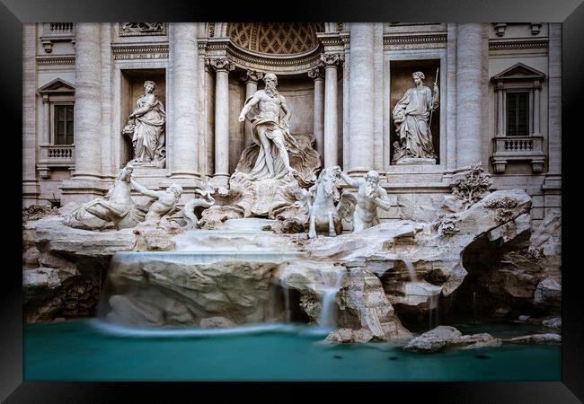 The Trevi Fountain in Rome - Fontana di Trevi Framed Print by John Frid