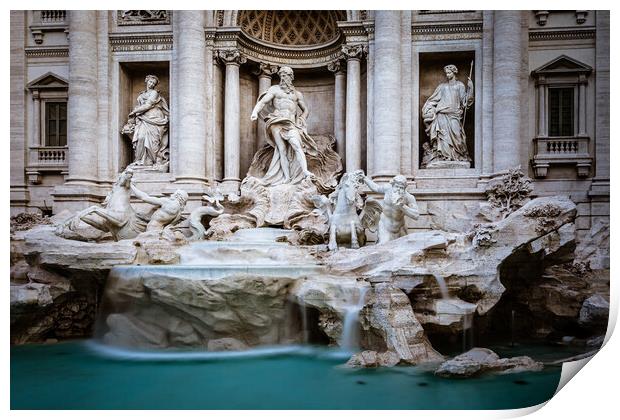 The Trevi Fountain in Rome - Fontana di Trevi Print by John Frid
