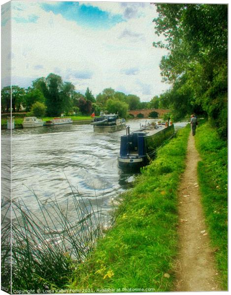 the Thames near the Sonning Eye Canvas Print by Luisa Vallon Fumi