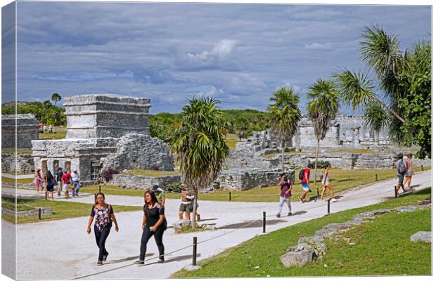 Mayan Temples at Tulum, Yucatan, Mexico Canvas Print by Arterra 