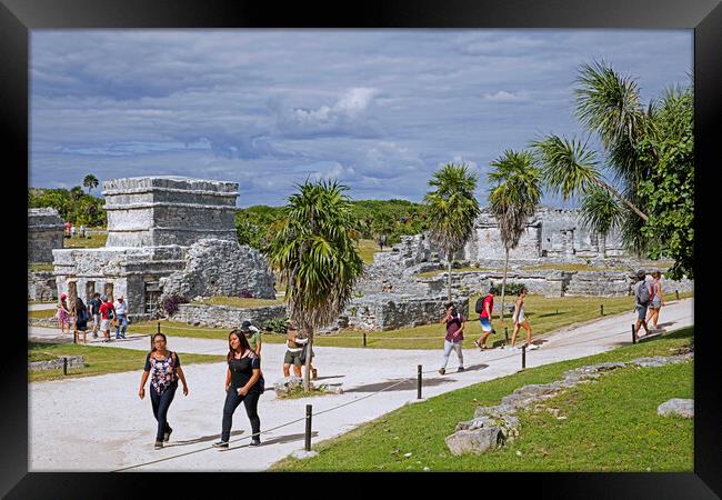Mayan Temples at Tulum, Yucatan, Mexico Framed Print by Arterra 