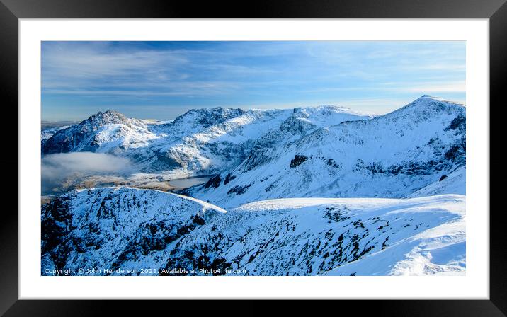 Winter Panorama Framed Mounted Print by John Henderson