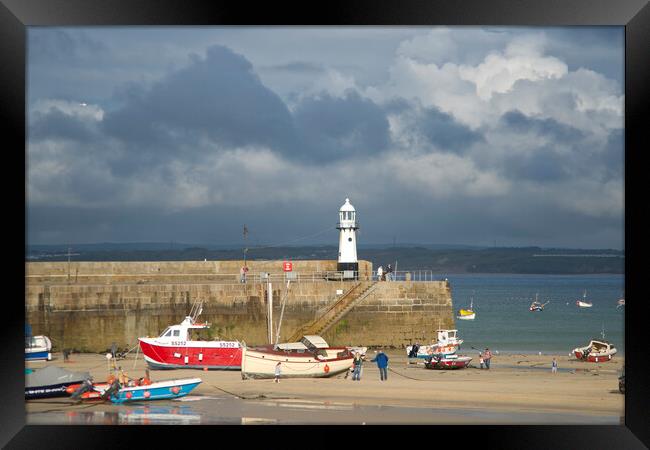 St Ives Harbour, Cornwall Framed Print by Andrew Sharpe