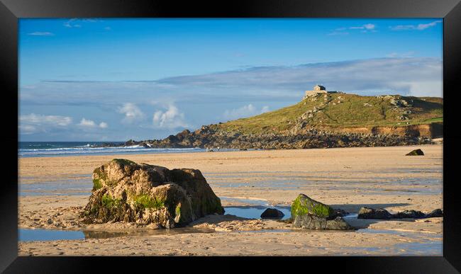 Pothmeor Beach, St Ives, Cornwall Framed Print by Andrew Sharpe