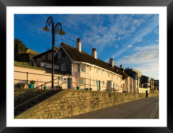 Madeira Cottage and Little Madeira, Marine Parade, Lyme Regis Framed Mounted Print by Andrew Sharpe