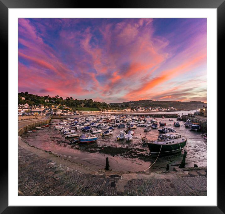 Dawn, Lyme Regis, 24th September 2016 Framed Mounted Print by Andrew Sharpe