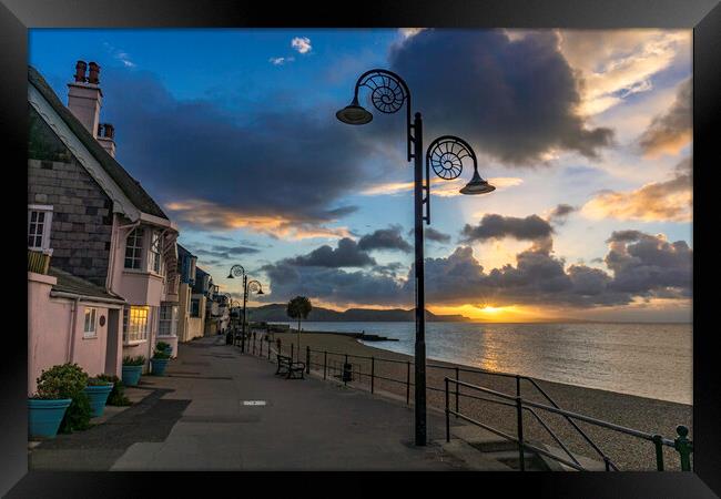 Dawn over Lyme Regis, 29th September 2016  Framed Print by Andrew Sharpe