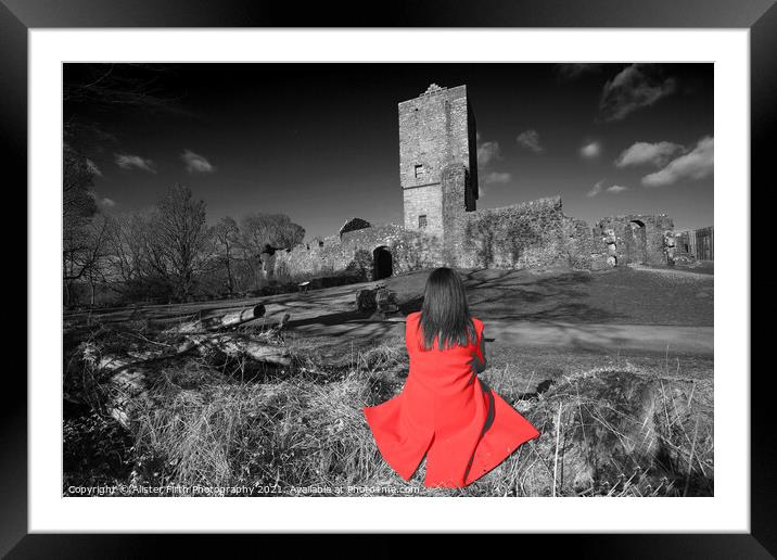 Red coat woman Framed Mounted Print by Alister Firth Photography