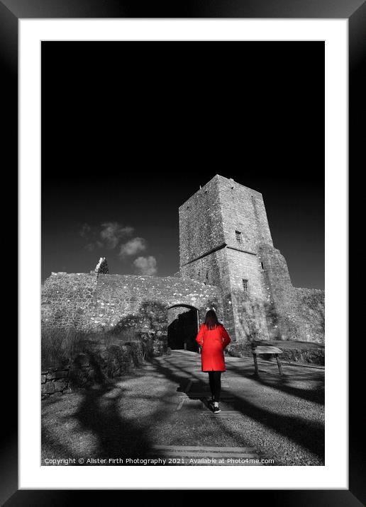 The red coat Framed Mounted Print by Alister Firth Photography