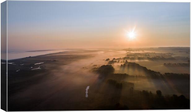 Early morning mist at sunrise Canvas Print by Gary Pearson