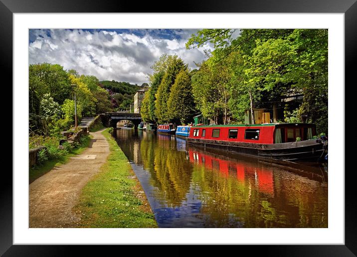 Rochdale Canal at Hebden Bridge  Framed Mounted Print by Darren Galpin