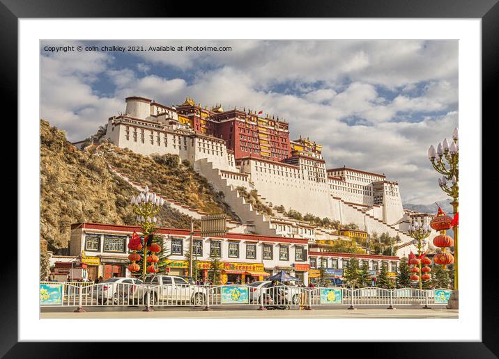 Potala Palace in Lhasa, Tibet Framed Mounted Print by colin chalkley