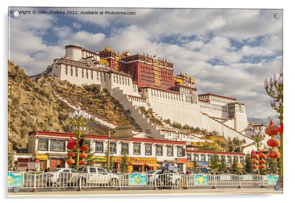 Potala Palace in Lhasa, Tibet Acrylic by colin chalkley