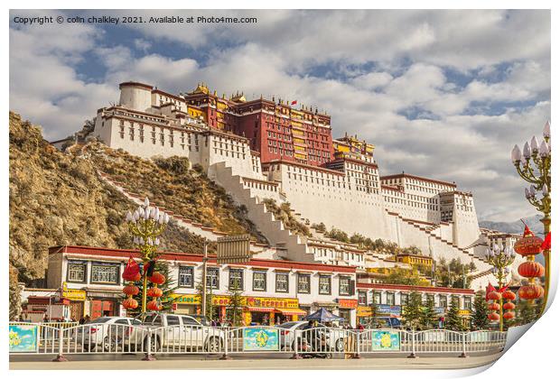 Potala Palace in Lhasa, Tibet Print by colin chalkley