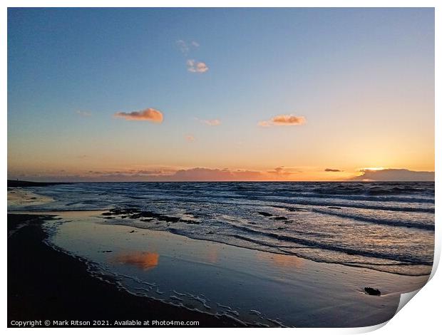 Dusk across the Solway  Print by Mark Ritson