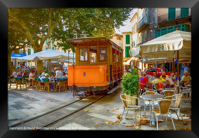 Historic Tram at Soller, Mallorca  Framed Print by Paul F Prestidge