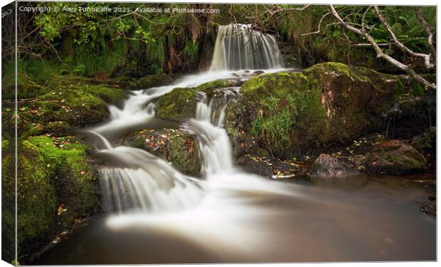 Waterfall Canvas Print by Alan Tunnicliffe