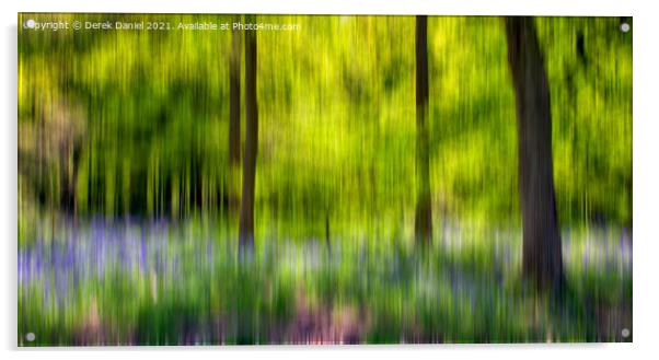 Bluebell Wood Impression Acrylic by Derek Daniel