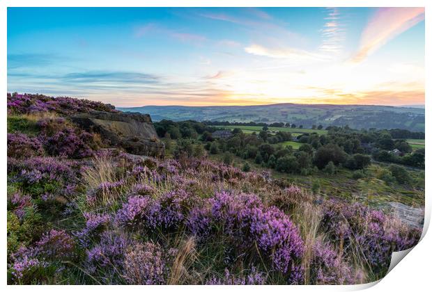Yorkshire sunset Print by chris smith