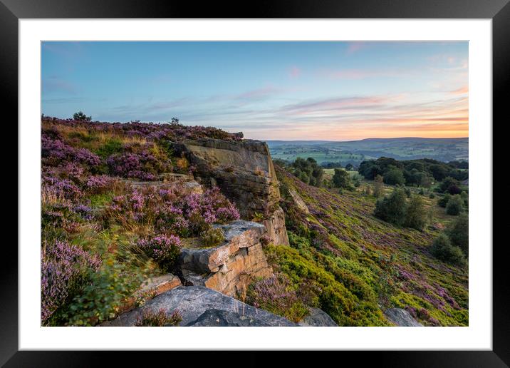 Yorkshire sunset Framed Mounted Print by chris smith