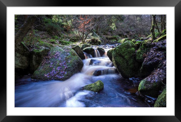 Wyming Brook, Peak District National Park Framed Mounted Print by Andrew Sharpe