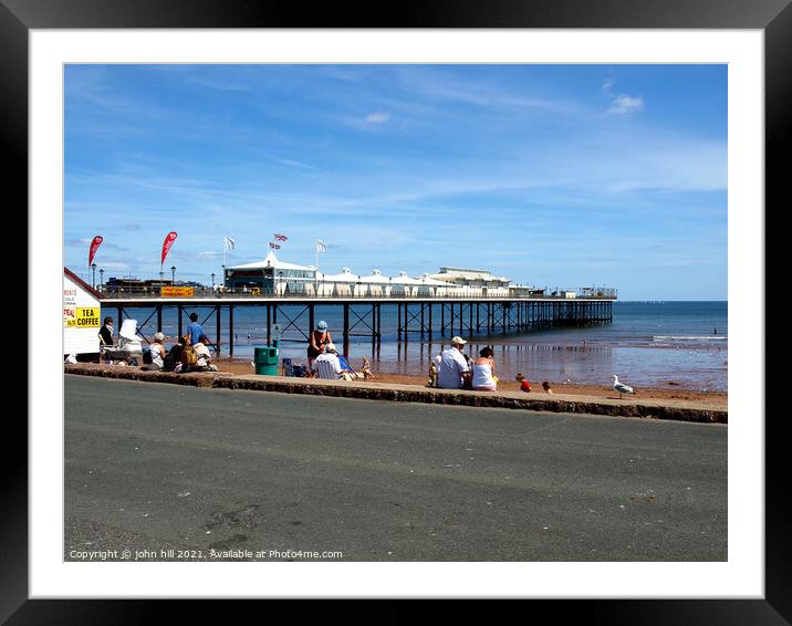 Paignton Pier. Framed Mounted Print by john hill