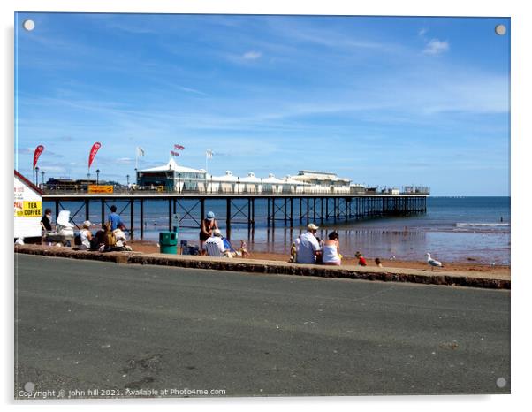 Paignton Pier. Acrylic by john hill