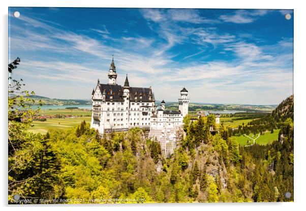 Neuschwanstein Castle View Acrylic by Steve de Roeck