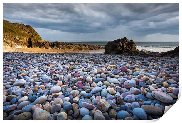 Rotherslade Bay Pebbles Print by Leighton Collins