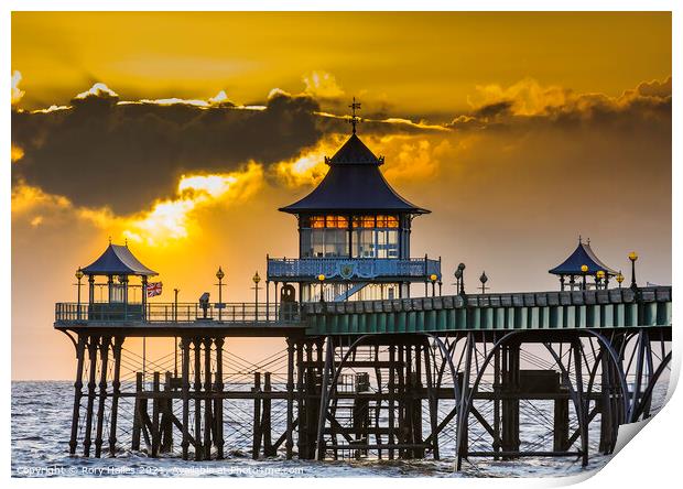 Clevedon Pier head at Sunset Print by Rory Hailes