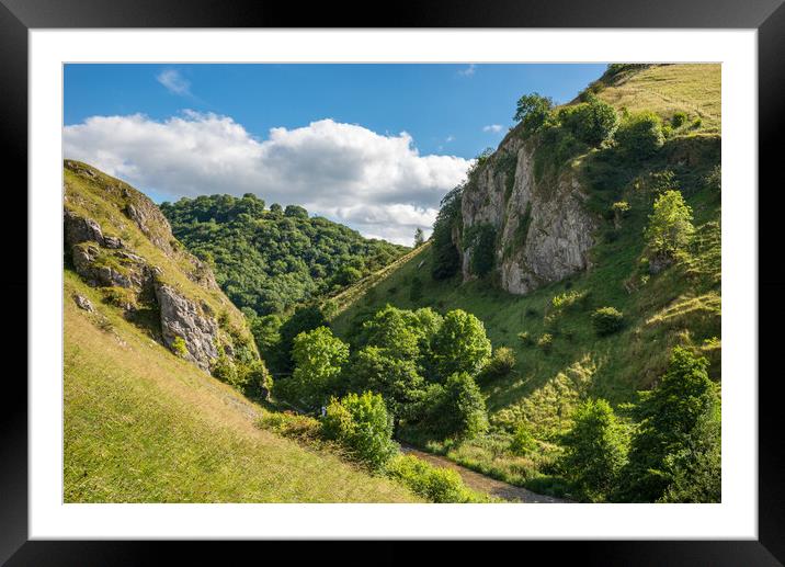 Summer in Dovedale, Peak District, England Framed Mounted Print by Andrew Kearton