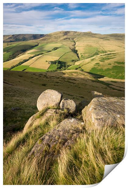 Kinder Scout from Hayfield, Peak District, Derbyshire Print by Andrew Kearton