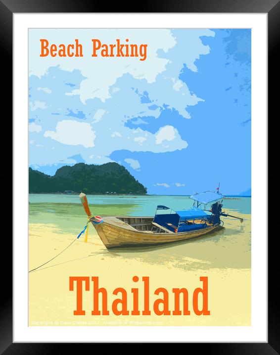 Travel Poster Digital Art - Thailand Framed Mounted Print by Dave Collins