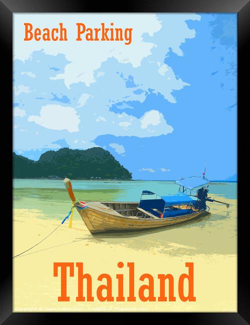 Travel Poster Digital Art - Thailand Framed Print by Dave Collins