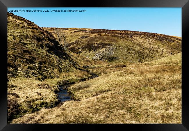 Source of the Grwyne Fawr River Black Mountains Framed Print by Nick Jenkins