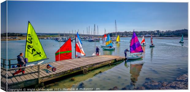 Yarmouth Sailing Club Canvas Print by Wight Landscapes