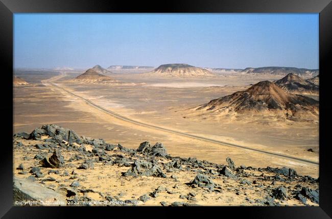 Black Desert View, Sahara, Egypt Framed Print by Imladris 