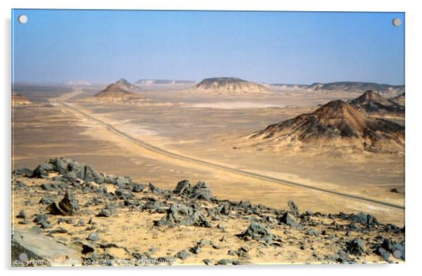 Black Desert View, Sahara, Egypt Acrylic by Imladris 
