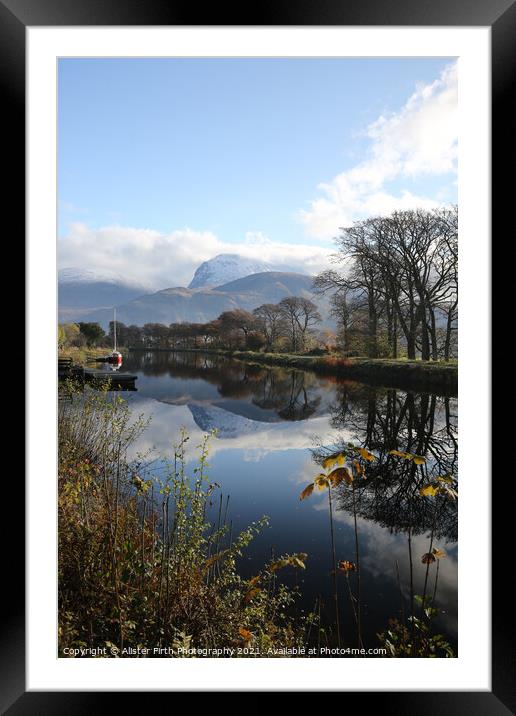 The Caledonian Canal & Ben Nevis Framed Mounted Print by Alister Firth Photography