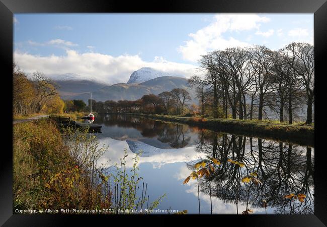 The Caledonian Canal & Ben Nevis Framed Print by Alister Firth Photography