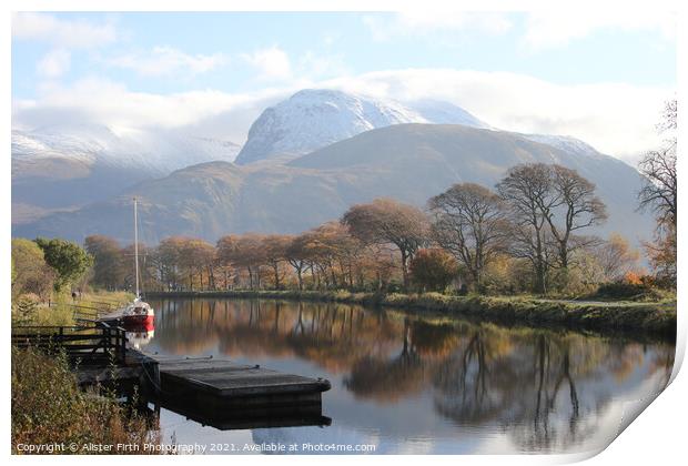 The Caledonain Canal & Ben Nevis Print by Alister Firth Photography