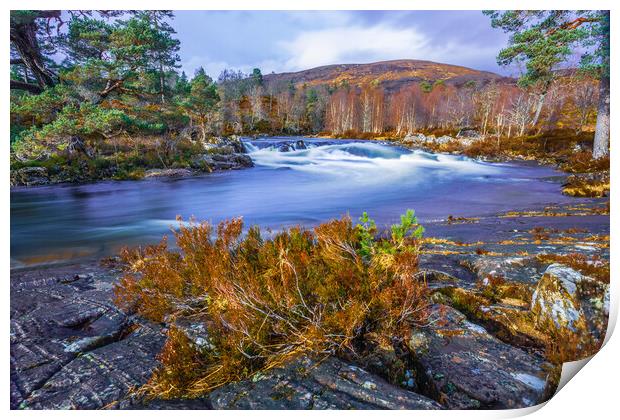 River Affric in the Scottish Highlands Print by John Frid