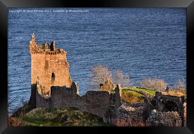 Urquhart Castle Grant Tower, Ruins Loch Ness Framed Print by Jacqi Elmslie
