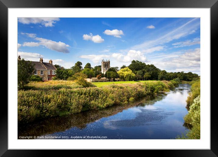River Wharfe at Tadcaster Framed Mounted Print by Mark Sunderland