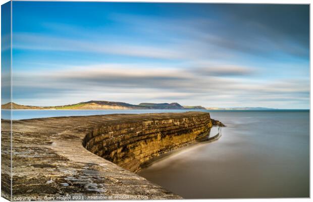 The Cobb at Lyme Canvas Print by Gary Holpin