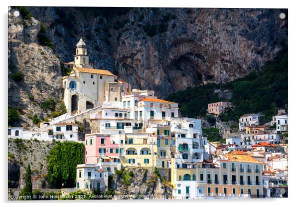 Amalfi coast. Acrylic by John Henderson